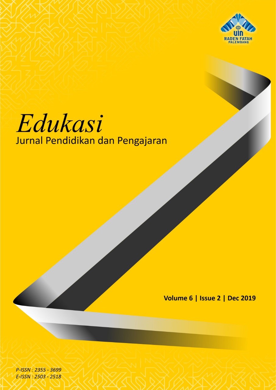 					View Vol. 6 No. 2 (2019): Edukasi: Jurnal Pendidikan dan Pengajaran
				