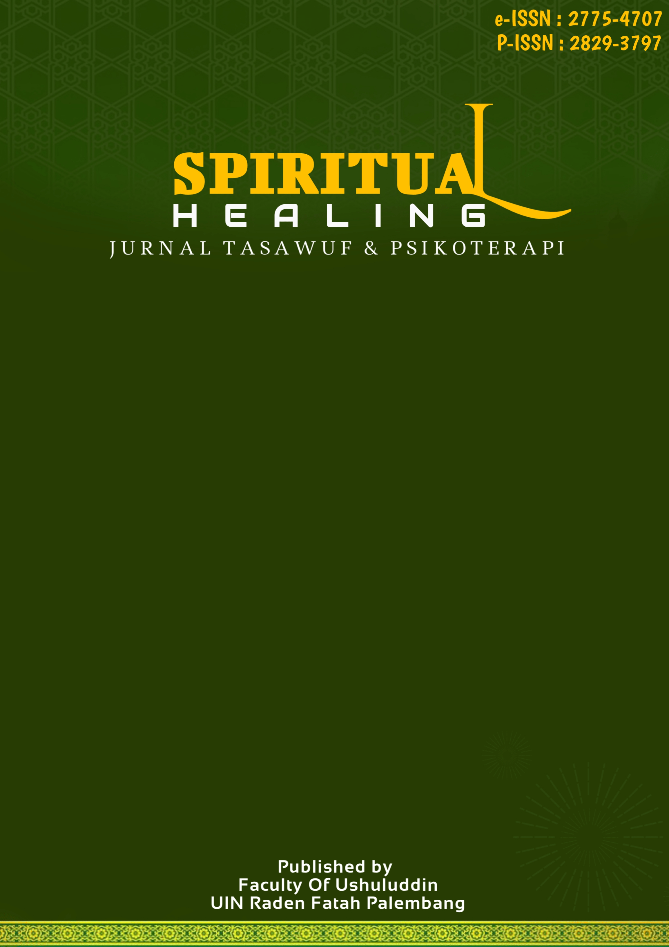 Spiritual Healing: Jurnal Tasawuf dan Psikoterapi