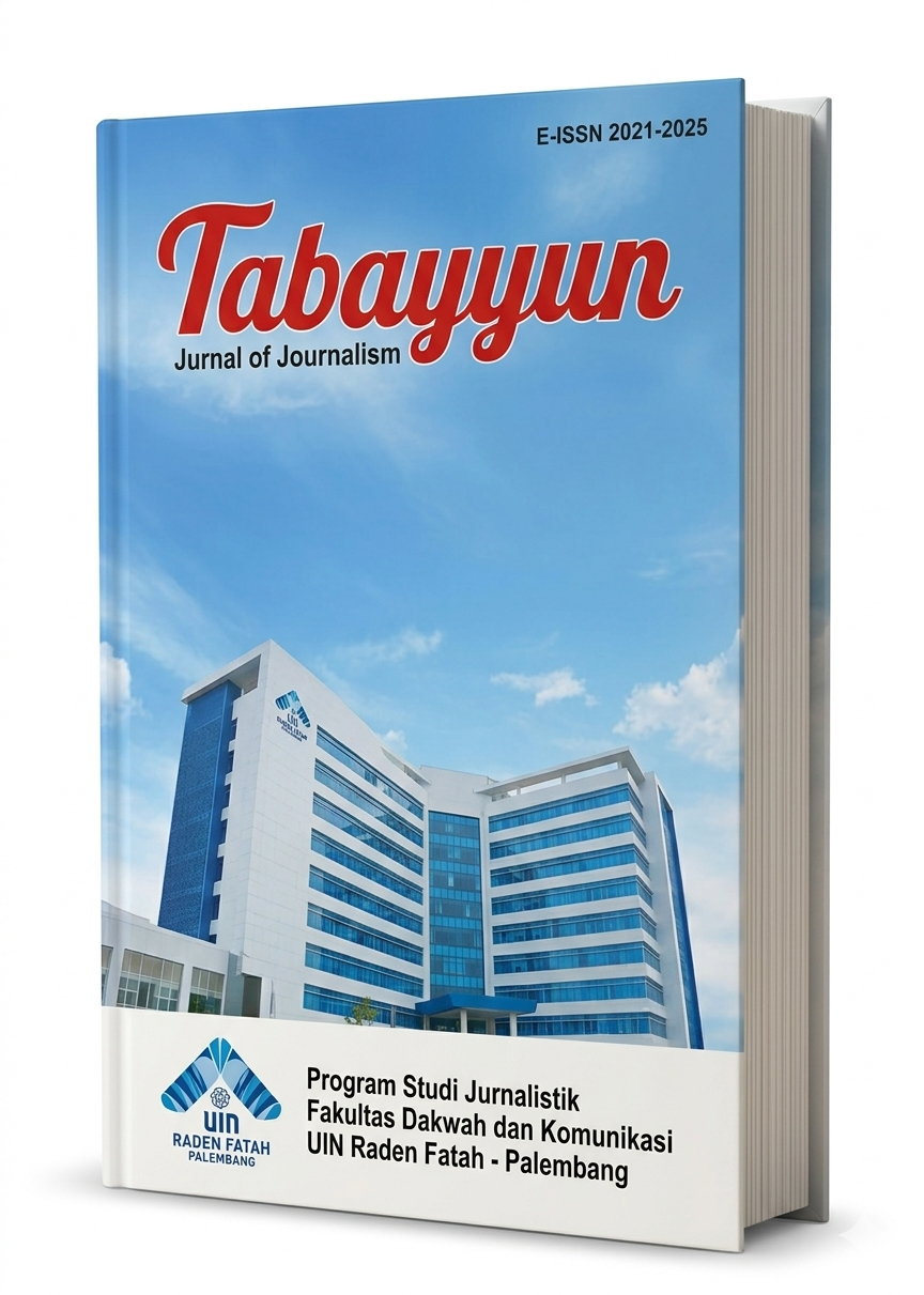 					View Vol. 7 No. 1 (2026): Tabayyun: Journal of Journalism
				
